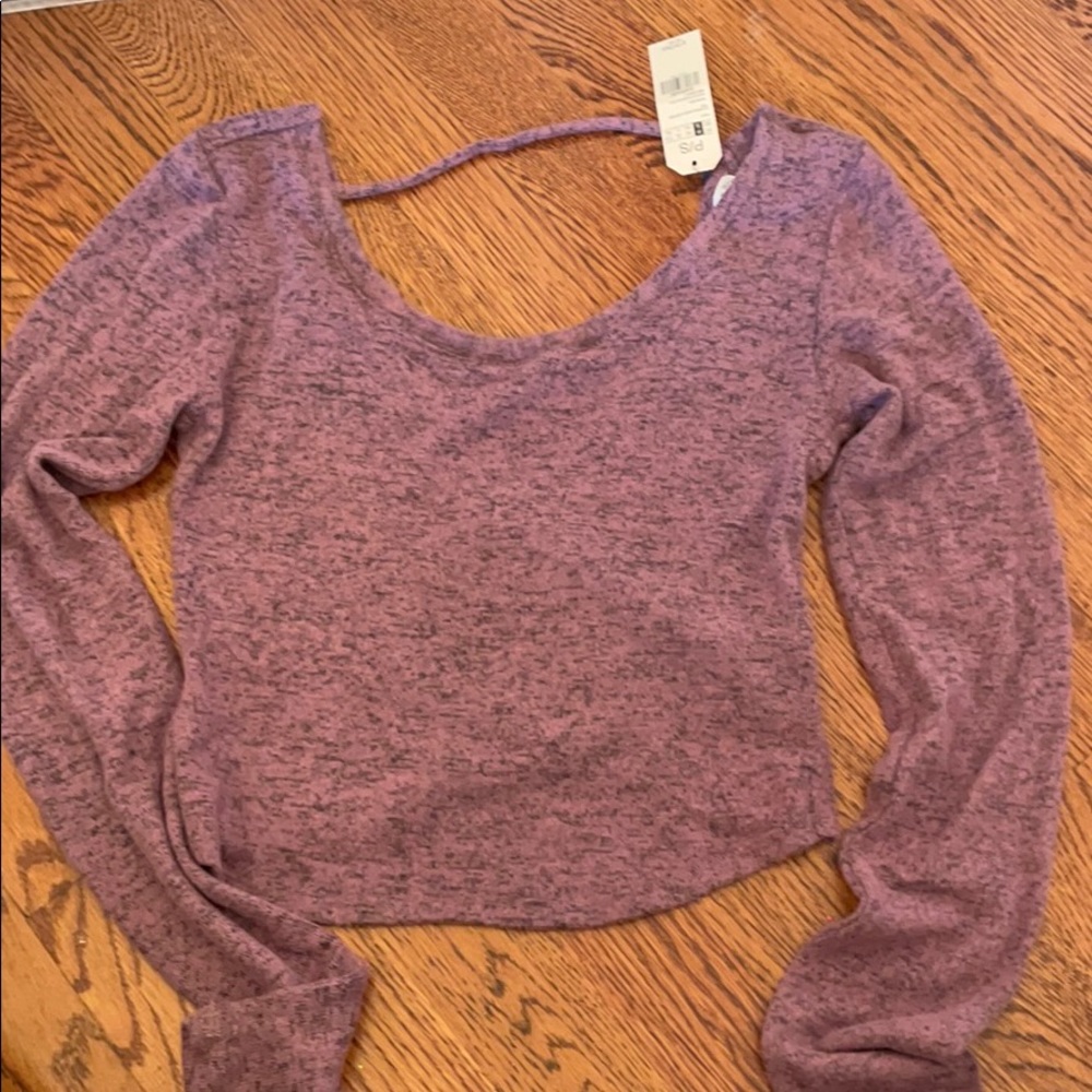 Soft purple cropped top